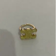 Nhẫn In Chữ C Nhiều Màu Sắc Thời Trang Chất Lượng Cao Có Thể Điều Chỉnh Cho Nữ