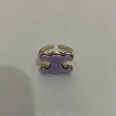 Nhẫn In Chữ C Nhiều Màu Sắc Thời Trang Chất Lượng Cao Có Thể Điều Chỉnh Cho Nữ