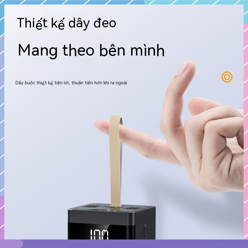 Pin Sạc Dự Phòng 50000mAh Ba Cổng Đa Năng Có Màn Hình Hiển Thị Kỹ Thuật Số Cho Samsung / Xiaomi / oppo / vivo