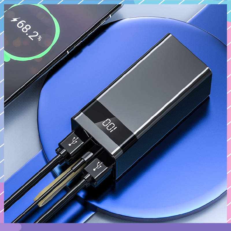 Pin Sạc Dự Phòng 50000mAh Ba Cổng Đa Năng Có Màn Hình Hiển Thị Kỹ Thuật Số Cho Samsung / Xiaomi / oppo / vivo