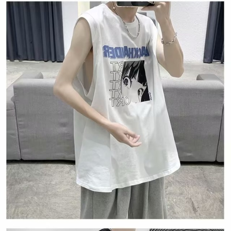 Áo Thun Cổ Tròn Phong Cách Harajuku Nhật Bản Mới Cho Nam