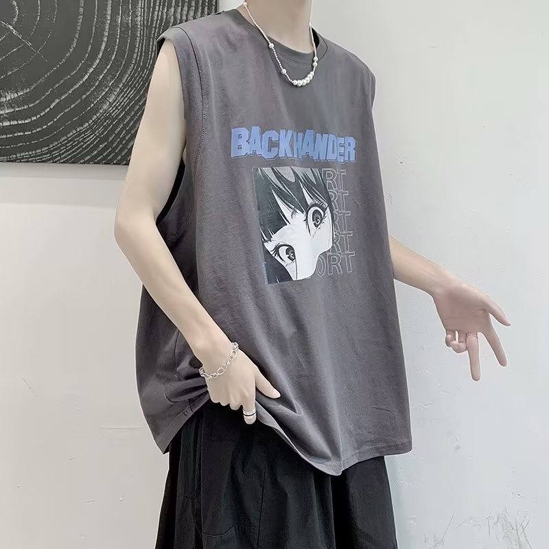 Áo Thun Cổ Tròn Phong Cách Harajuku Nhật Bản Mới Cho Nam