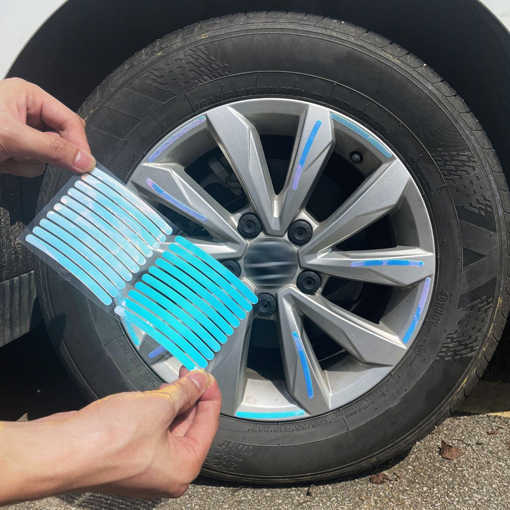 Hw Set 20 Dải Đề Can Phản Quang Nhiều Màu Sắc Dán Trang Trí Bánh Xe Hơi Xe Máy
