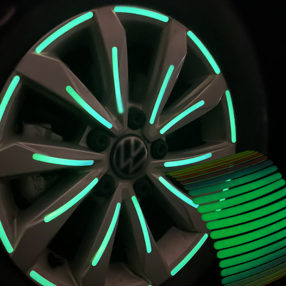 Hw Set 20 Dải Đề Can Phản Quang Nhiều Màu Sắc Dán Trang Trí Bánh Xe Hơi Xe Máy