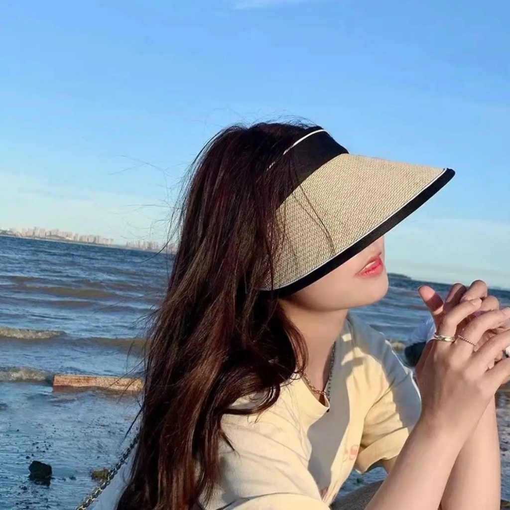Mũ Cói Rộng Vành Chống Tia UV Thời Trang Mùa Hè Cho Nữ