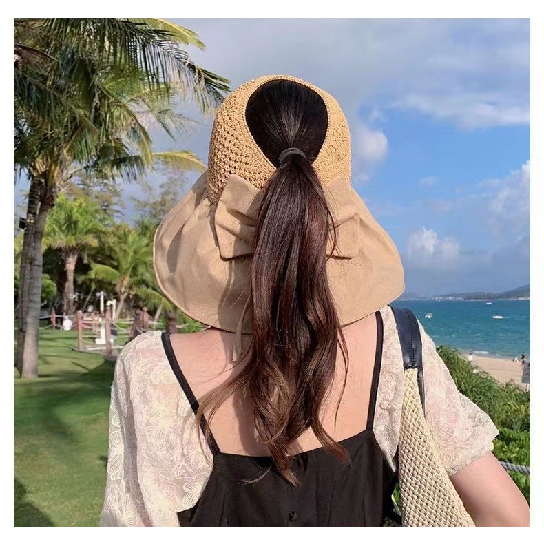 Nón Tai Bèo Rộng Vành Chống Tia uv Thiết Kế Rỗng Thời Trang Mùa Hè Mới Cho Nữ