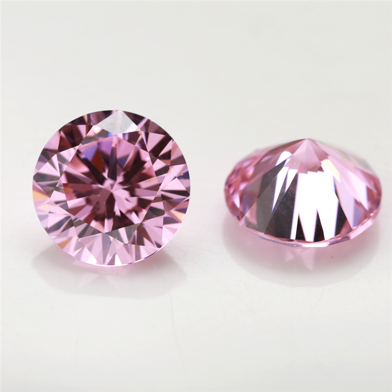 Đá Zirconia Màu Hồng Làm Trang Sức 0.8~12.0mm 5A