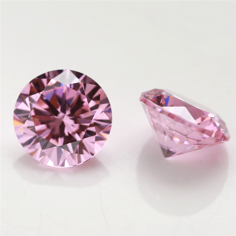 Đá Zirconia Màu Hồng Làm Trang Sức 0.8~12.0mm 5A