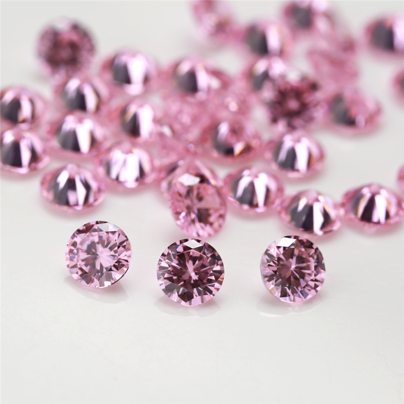 Đá Zirconia Màu Hồng Làm Trang Sức 0.8~12.0mm 5A