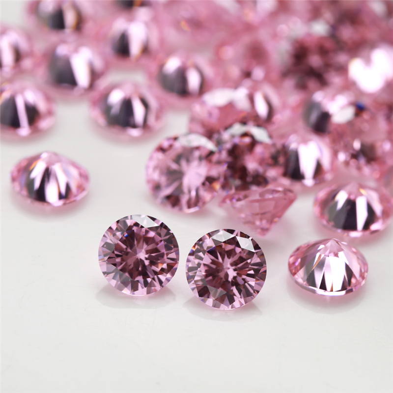 Đá Zirconia Màu Hồng Làm Trang Sức 0.8~12.0mm 5A