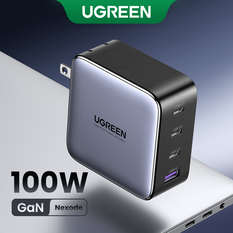 Củ sạc nhanh UGREEN GaN100w USB-c USB-a thích hợp cho iPhone 11 12 13 14ProMax/ Xiaomi 13/ iPad Gen 9/ Samsung S23 S22