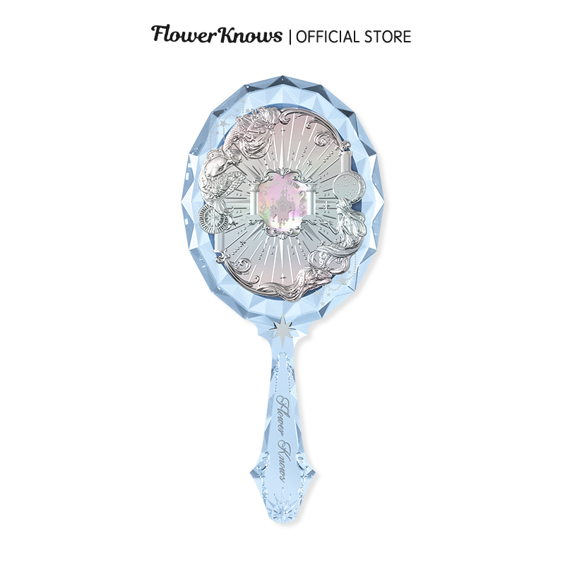 Gương Trang Điểm Acrylic Hình Nàng Tiên Cá / Hoa Màu Xanh Dương Nhạt