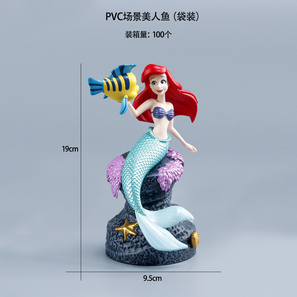 Mô Hình Công Chúa Disney 7 Phong Cách 10-22cm Trang Trí Bánh Kem