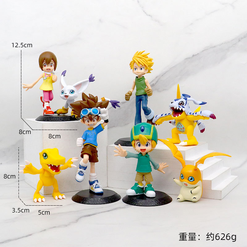 Set 2 Mô Hình Mô Phỏng Nhân Vật Phim Hoạt Hình Digimon Adventure Yamato Gabumon Yagami Taich Agumon Patamon Tailmon
