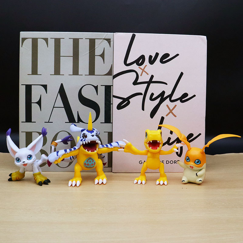 Set 2 Mô Hình Mô Phỏng Nhân Vật Phim Hoạt Hình Digimon Adventure Yamato Gabumon Yagami Taich Agumon Patamon Tailmon