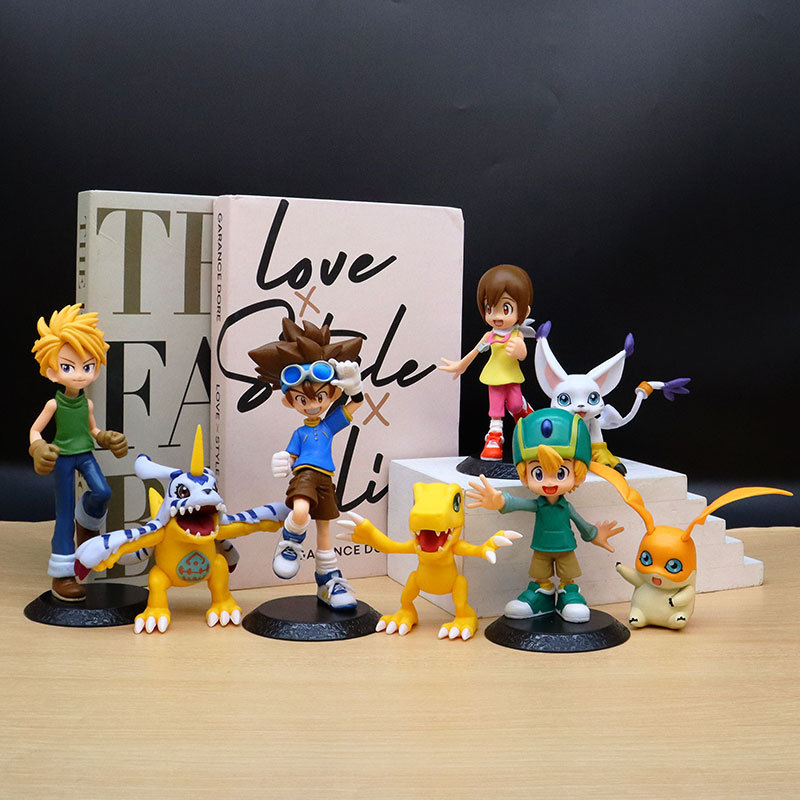 Set 2 Mô Hình Mô Phỏng Nhân Vật Phim Hoạt Hình Digimon Adventure Yamato Gabumon Yagami Taich Agumon Patamon Tailmon