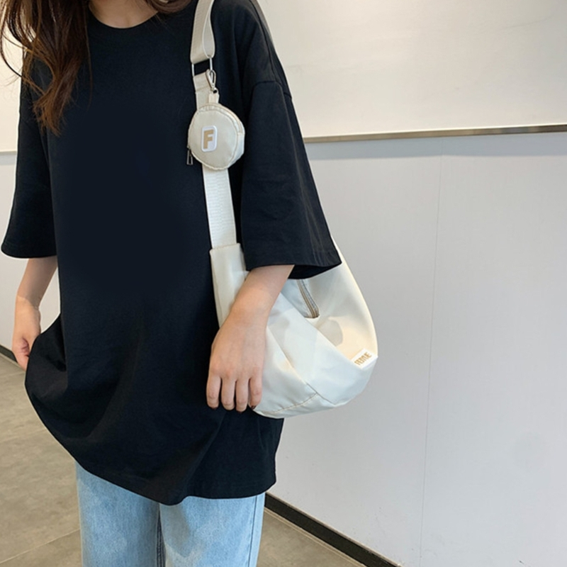 Túi Đeo Chéo Nylon Đơn Giản Thời Trang Cho Nữ