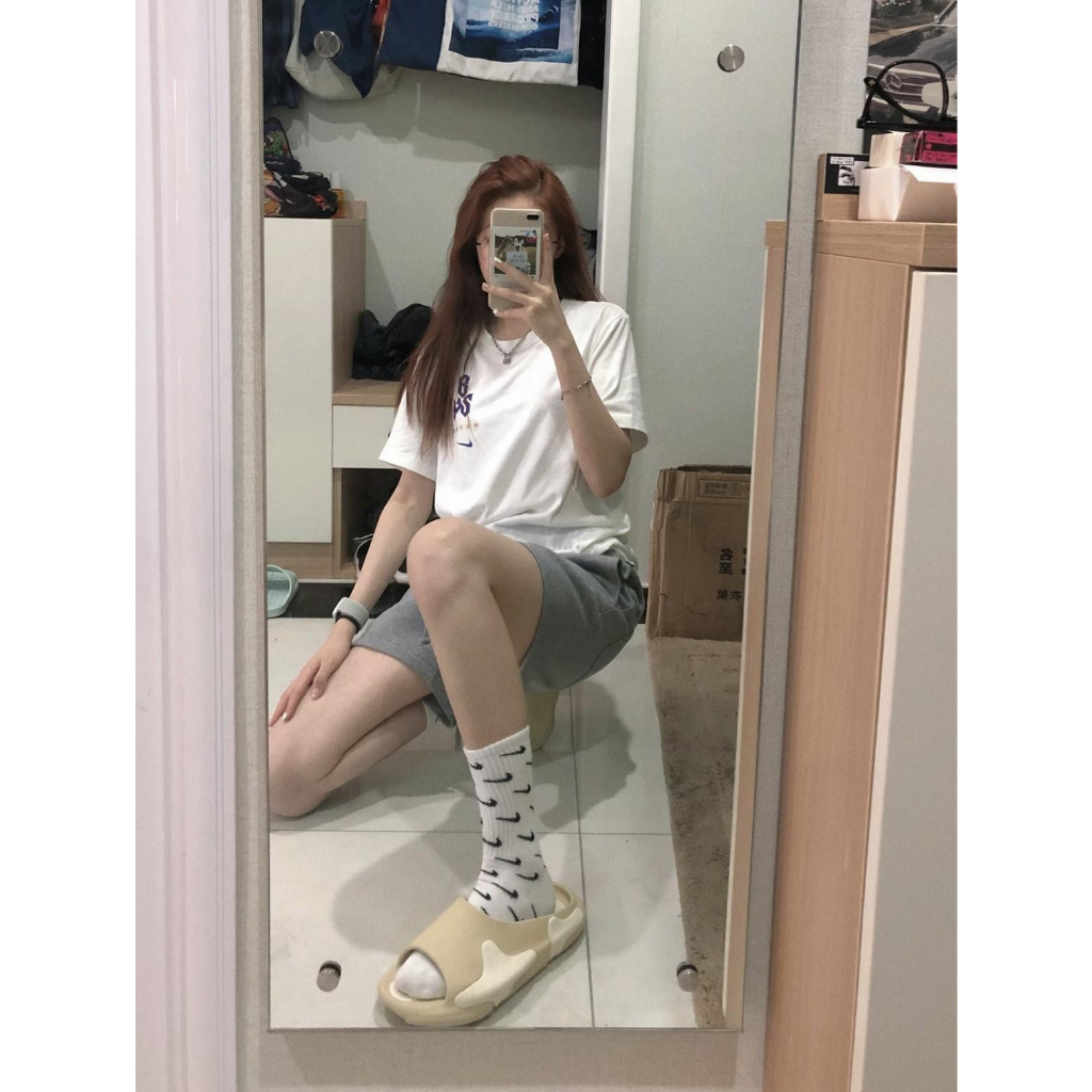 Qiaoyiluo Dép Đi Biển Đế Dày Tăng Chiều Cao Phối Màu Tương Phản Thời Trang Mùa Hè 2023 Cho Cặp Đôi drag