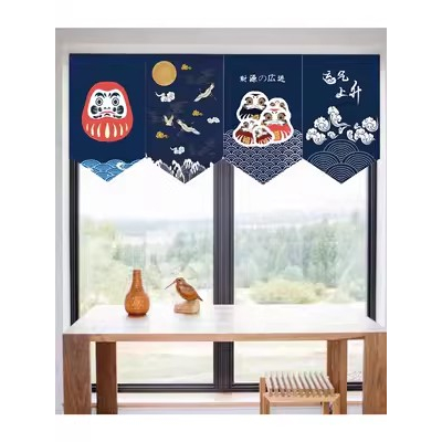 Màn ngắn trang trí tam giác theo phong cách nhật bản