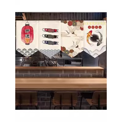 Màn ngắn trang trí tam giác theo phong cách nhật bản