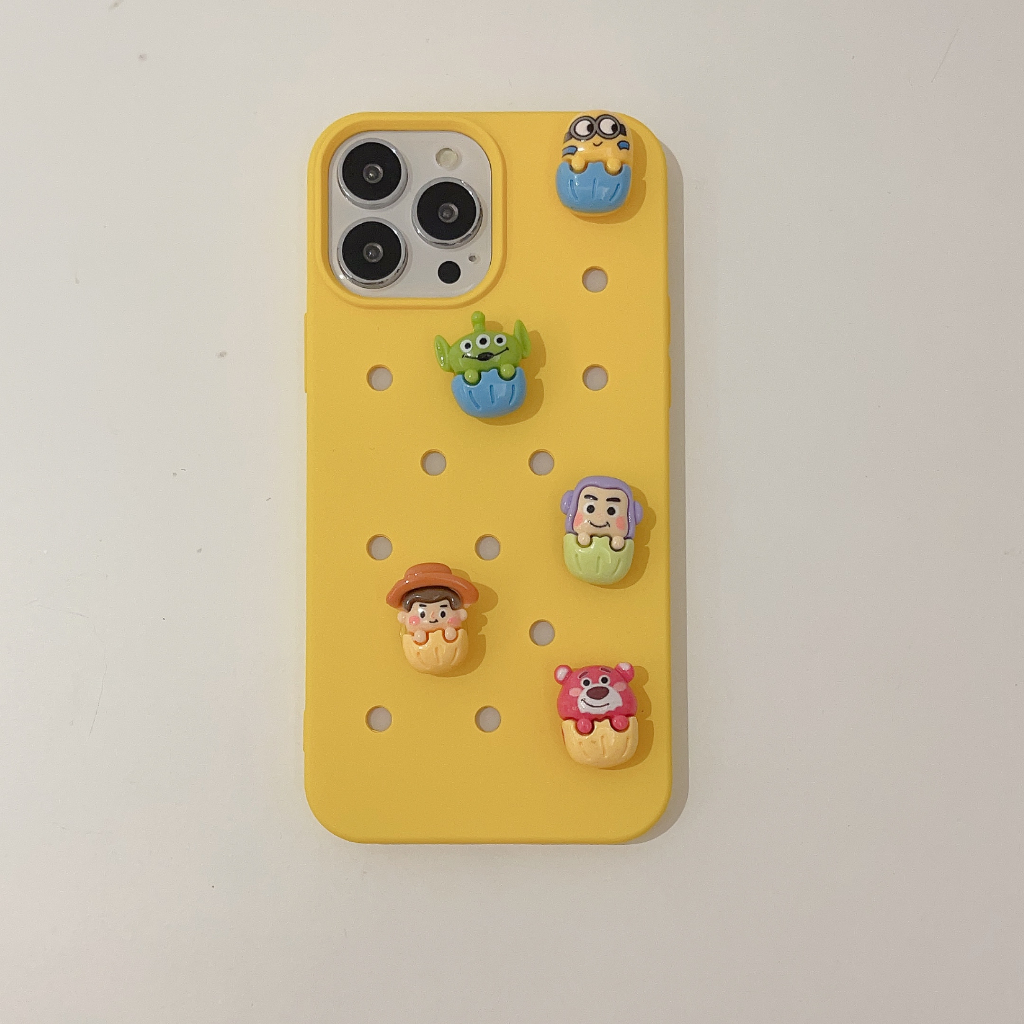 Ốp Điện Thoại Chống Sốc Họa Tiết Hoạt Hình 3D DIY Cho iPhone 14 / 13 / 12 / 11