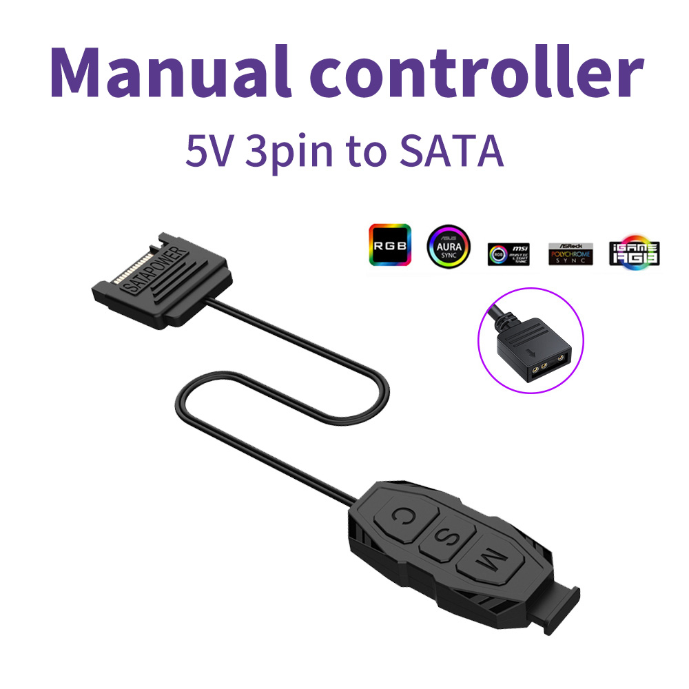 Vỏ ĐiềU KhiểN QuạT Không Dây RGB Sata 5V 3Pin 3Pin