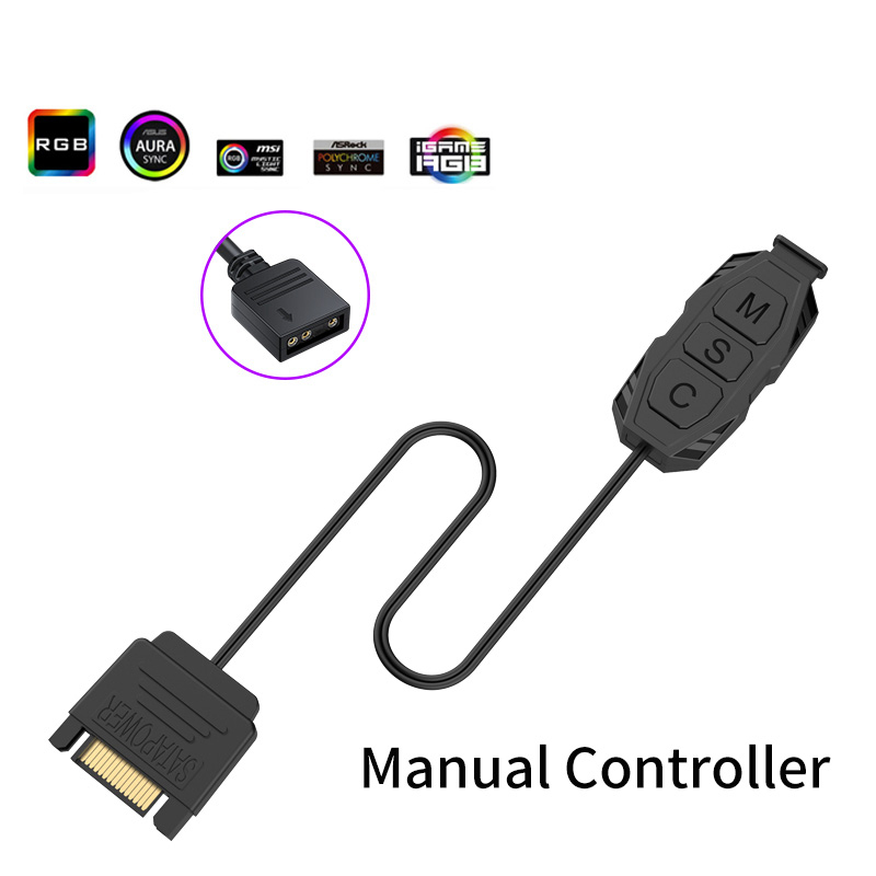 Vỏ ĐiềU KhiểN QuạT Không Dây RGB Sata 5V 3Pin 3Pin