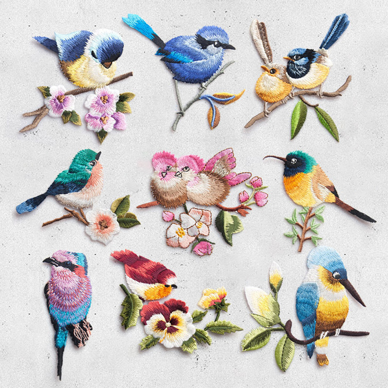 Sticker Ủi Thêu Hình Chim Chóc Dễ Thương