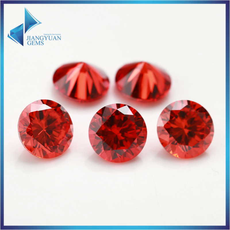 Đá Zirconia Màu Cam Kích Thước 0.8~12.0mm 5A Dùng Làm Trang Sức