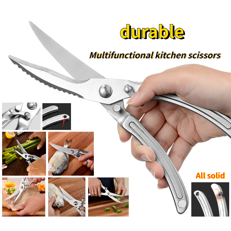 Kéo Cắt Xương Gà / Cá / Rau Củ Bằng Inox Tiện Dụng Cho Nhà Bếp