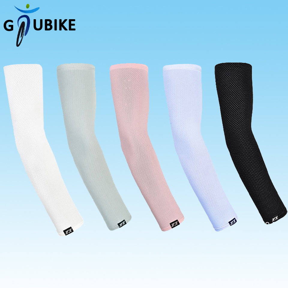 GTUBIKE Găng ống tay chống nắng UPF50+ và tia UV bằng lụa lạnh nhẹ thoáng khí sử dụng khi chơi thể thao ngoài trời