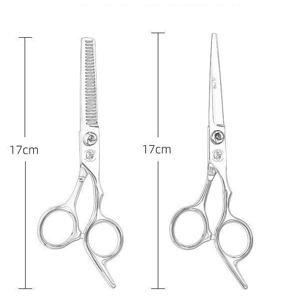 Kéo Cắt Tóc Răng Phẳng 20cm Chuyên Dụng Cho Thợ Làm Tóc