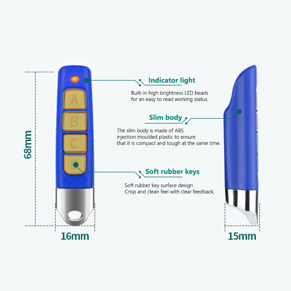 Chìa Khóa Điều Khiển Từ Xa 433MHZ Cho Gara Xe Hơi