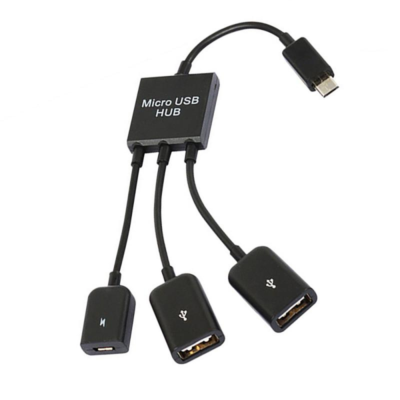 Đầu Chia Cổng Sạc Micro USB Type C OTG 3 Trong 1 Tiện Dụng Cho Điện Thoại Thông Minh