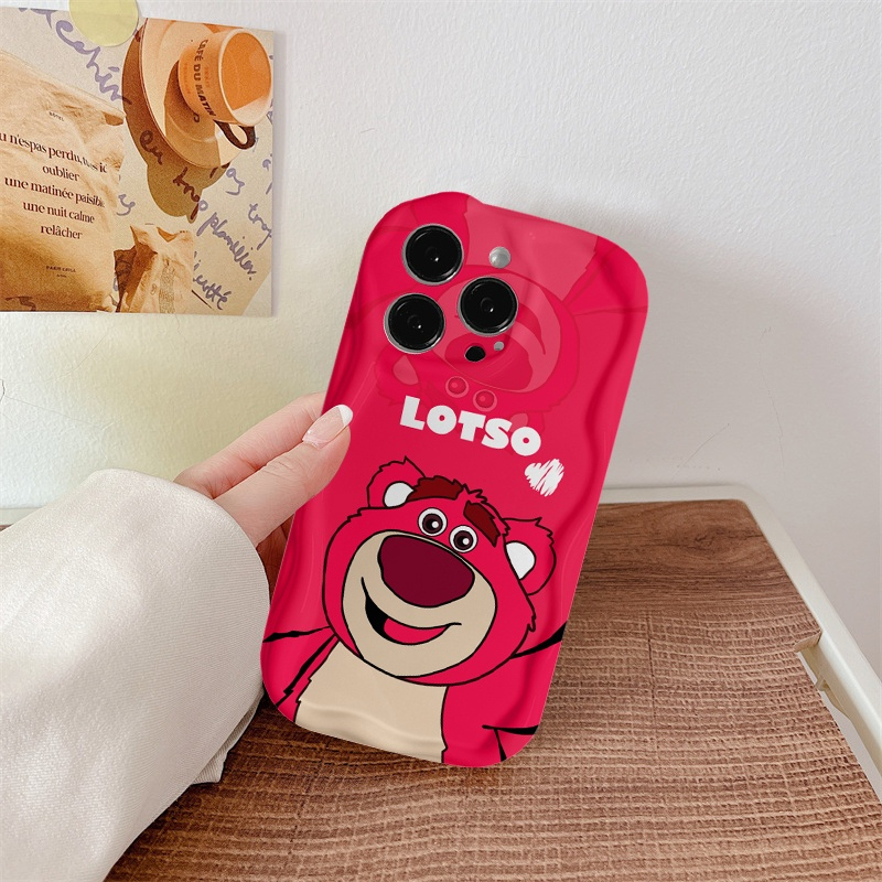 Ốp Điện Thoại Hình Gấu Và Dâu Tây Cho iPhone 6 / 6splus / 7 / 7plus / 8 / 8plus / x / xr / xsmax / 11 / 12 / 13 / 14 / pro / max