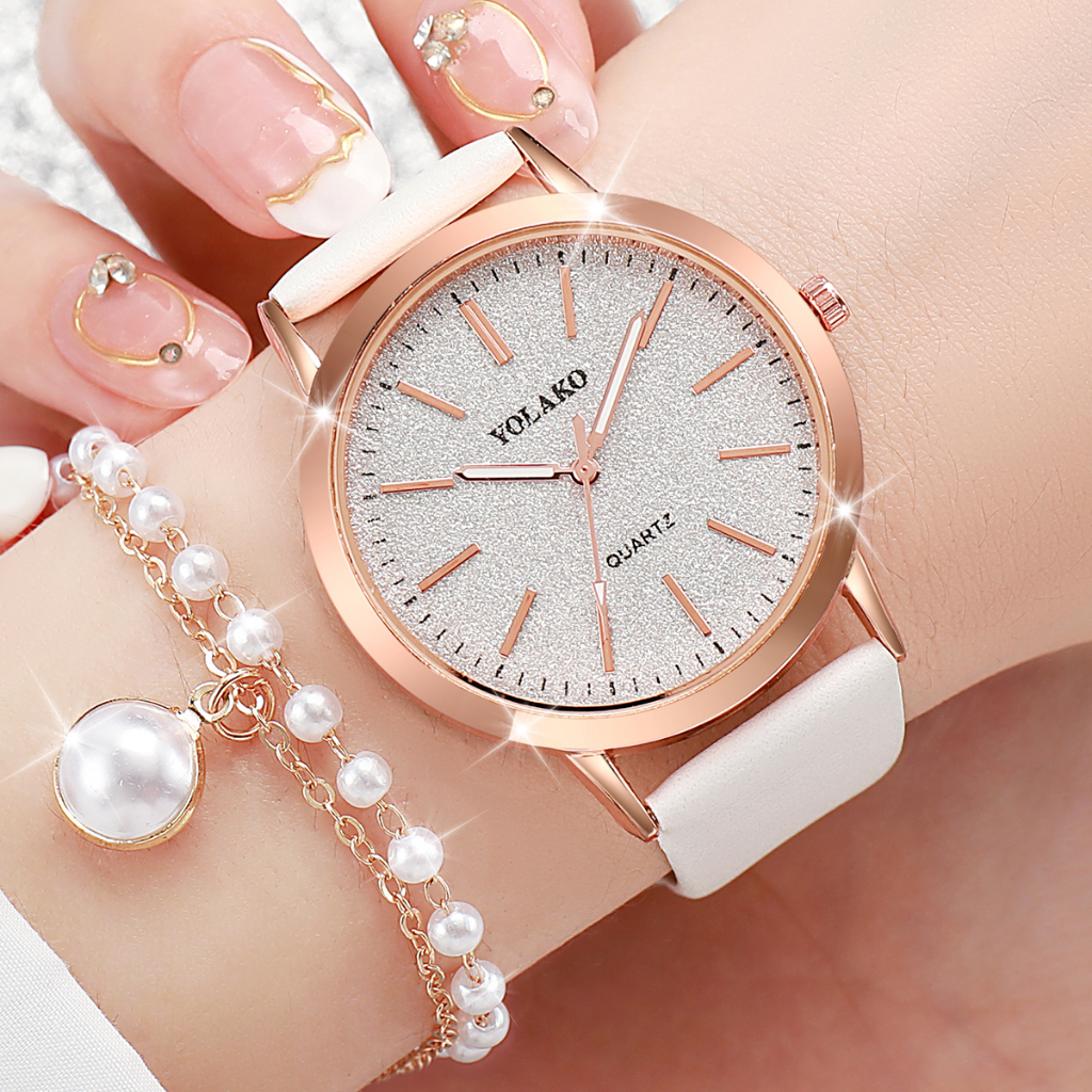 Đồng Hồ Quartz Nữ Dây Da Mặt Bươm Bướm