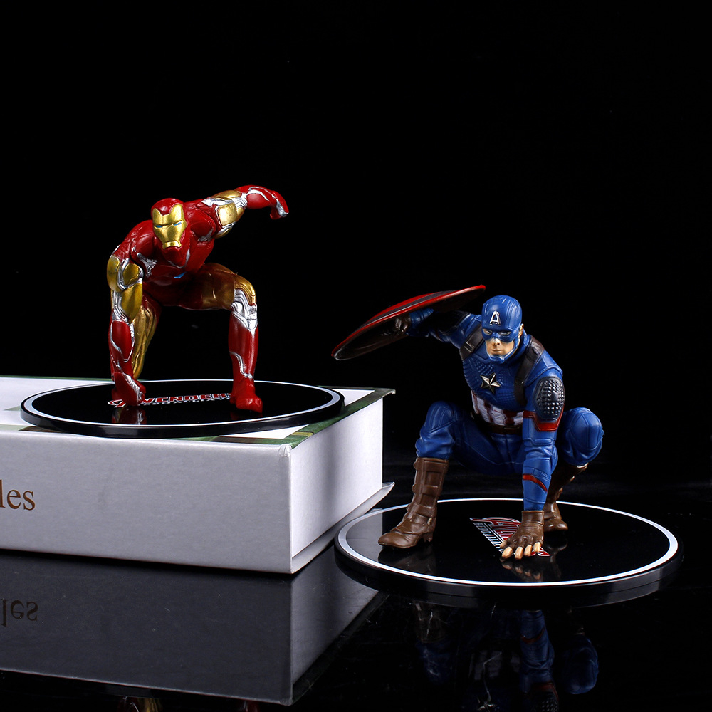 DISNEY Mô Hình Nhân Vật Tony Stark Venom Người Nhện Captain America Steve Rogers Hulk Robert Bruce 9-16cm