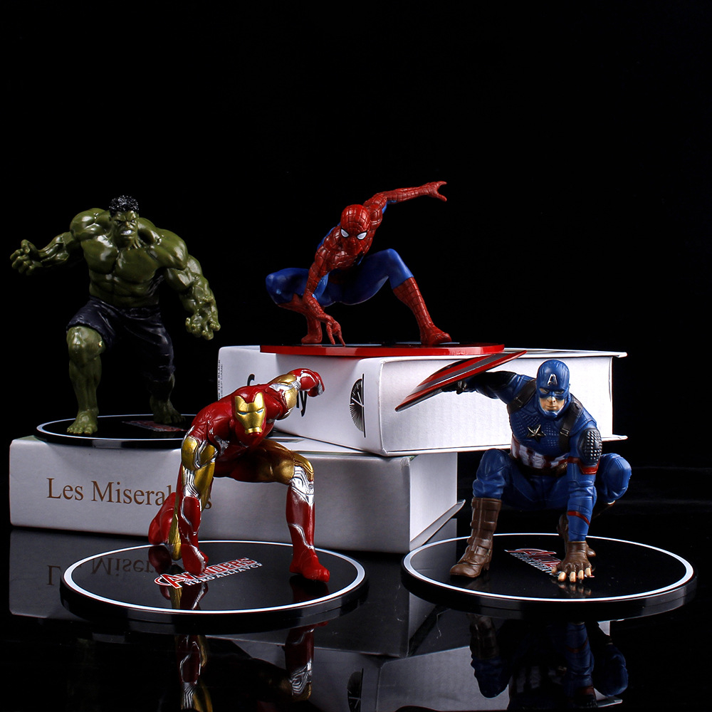 DISNEY Mô Hình Nhân Vật Tony Stark Venom Người Nhện Captain America Steve Rogers Hulk Robert Bruce 9-16cm
