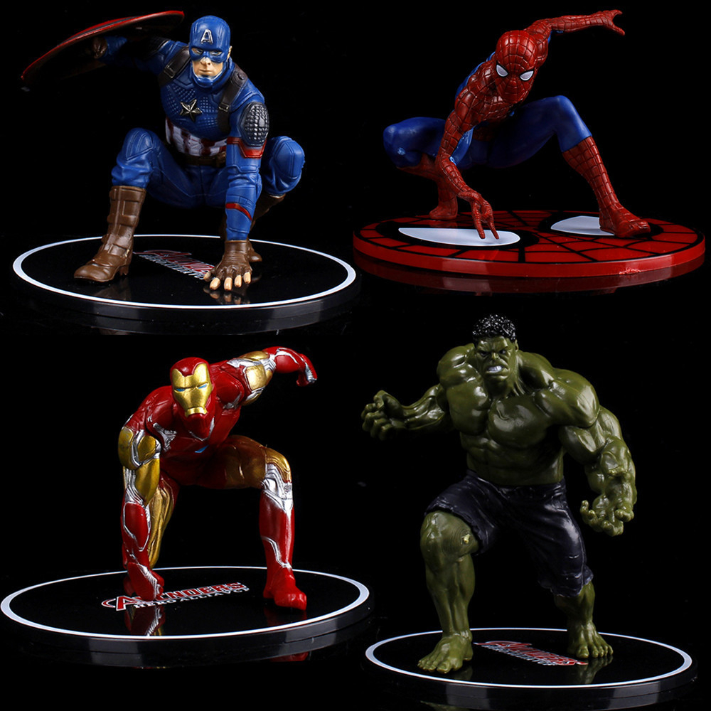 DISNEY Mô Hình Nhân Vật Tony Stark Venom Người Nhện Captain America Steve Rogers Hulk Robert Bruce 9-16cm