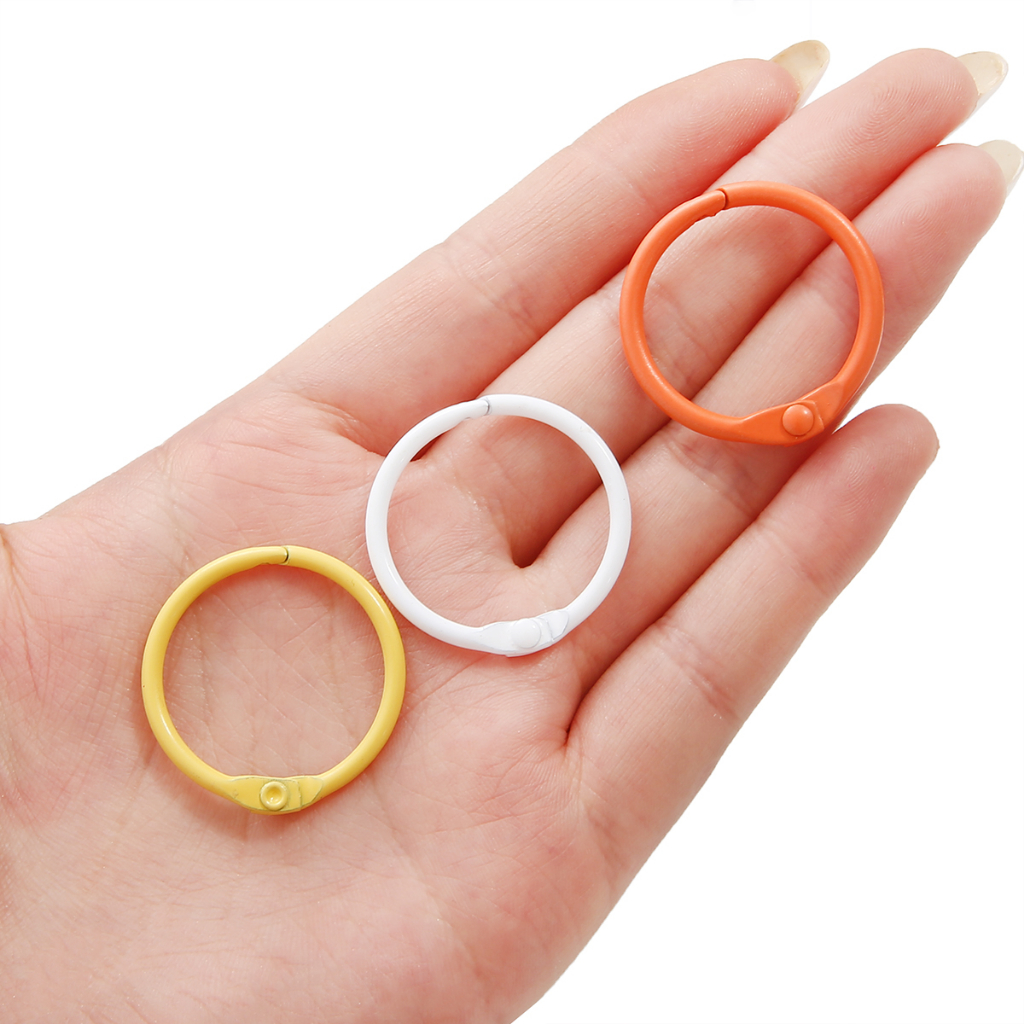 Set 4 Vòng Sắt Hình Chữ C Nhiều Màu Sắc Làm Móc Khóa DIY 30mm