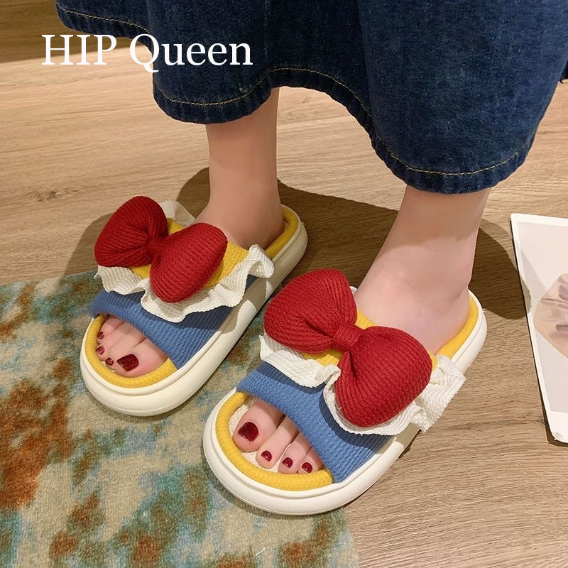 HQ Dép dép nữ dép bánh mì Vật liệu lanh thoải mái và thoáng khí Độ dày đế giày 4cm 2023 NEW 61305