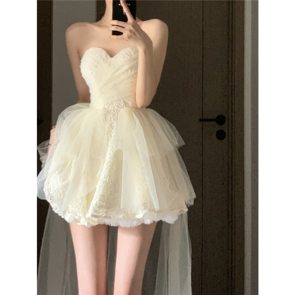 Cocory vn Đầm Ren Không Tay Eo Cao Thời Trang Mùa Hè Quyến Rũ Cho Nữ