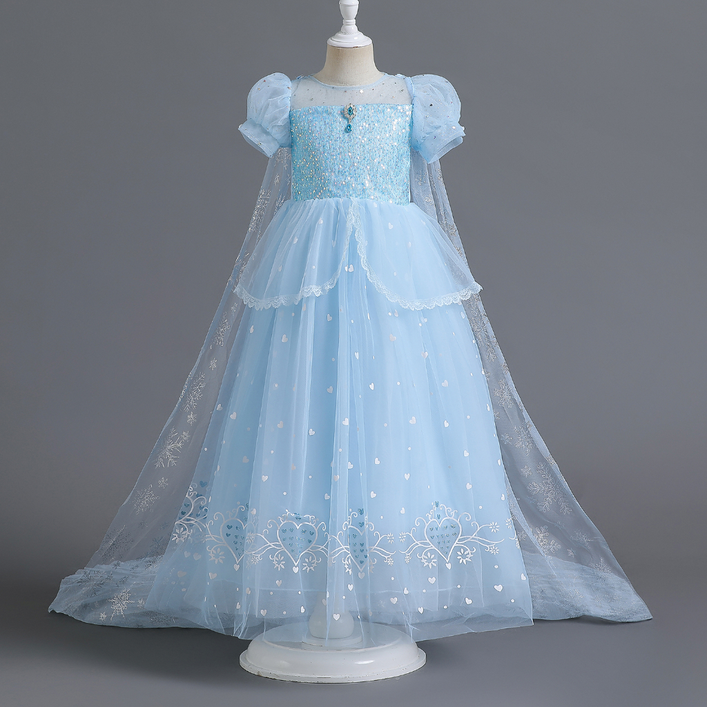 Đầm Hóa Trang Công Chúa Elsa Cho Bé Gái 3-10 Tuổi Wednesday Addams Cosplay Dress for Girl Kids