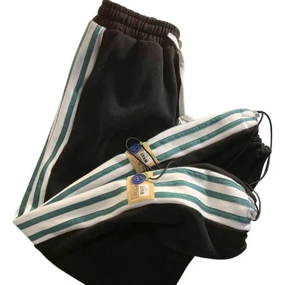 Jiashucheng Quần Thể Thao Rút Dây Dáng Rộng Phong Cách Harajuku Đường Phố Cho Nữ