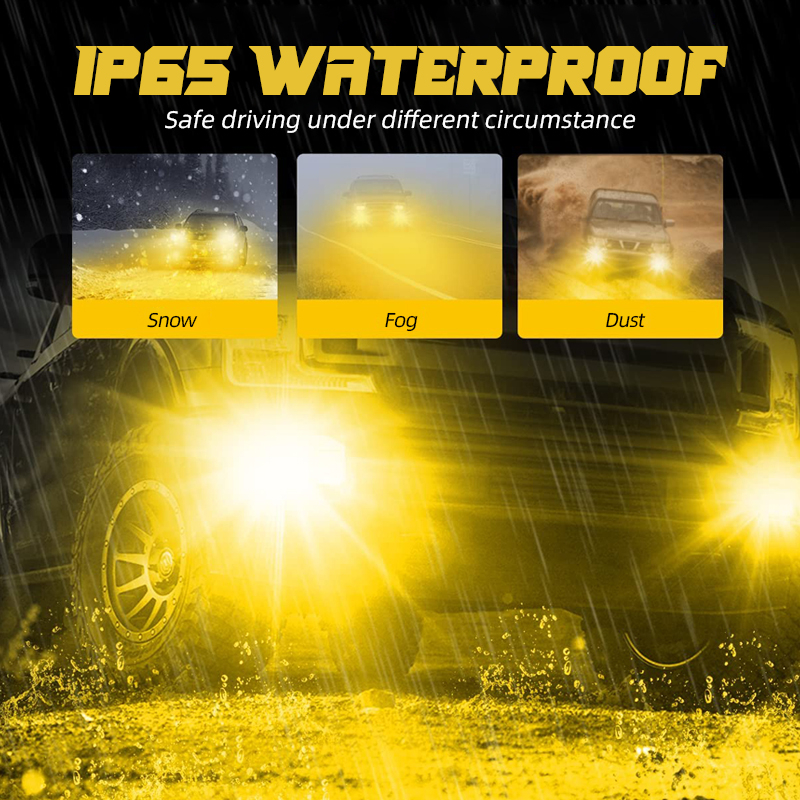 Set 2 Đèn led Sương Mù h3 12v 24v 6000k Ánh Sáng Trắng / Vàng Dành Cho Ô Tô / Xe Tải 6000k