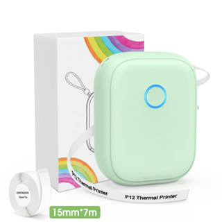  Máy In Nhiệt P12 Kết Nối Bluetooth Không Dây Kèm Dụng Cụ Cắt Nhãn Tên Giá Tên DIY Nhãn Dán Máy In Nhiệ 