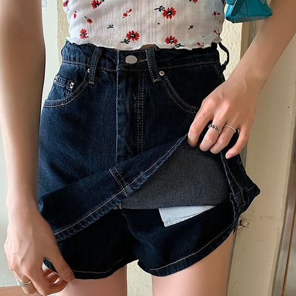 Chân Váy Jean Chữ a Lưng Cao Phong Cách Retro Thời Trang Mùa Hè Cho Nữ