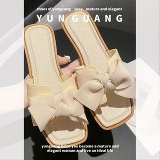 Dép Đế Bằng Chống Trượt Thắt Nơ Xinh Xắn Thời Trang Cho Nữ