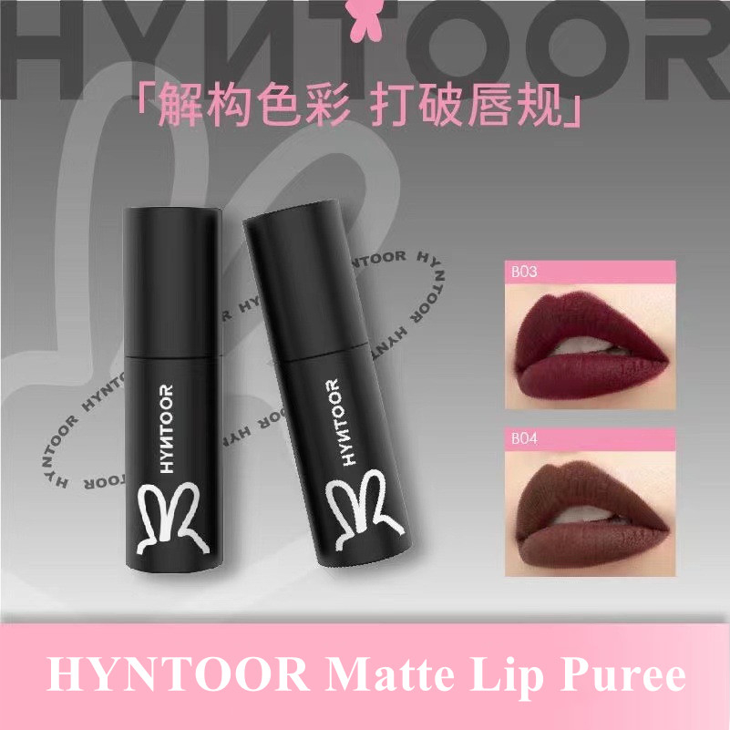 Son Kem Lì Nhung Mịn Thiết Kế Vỏ Màu Đen Hiệu HYNTOOR