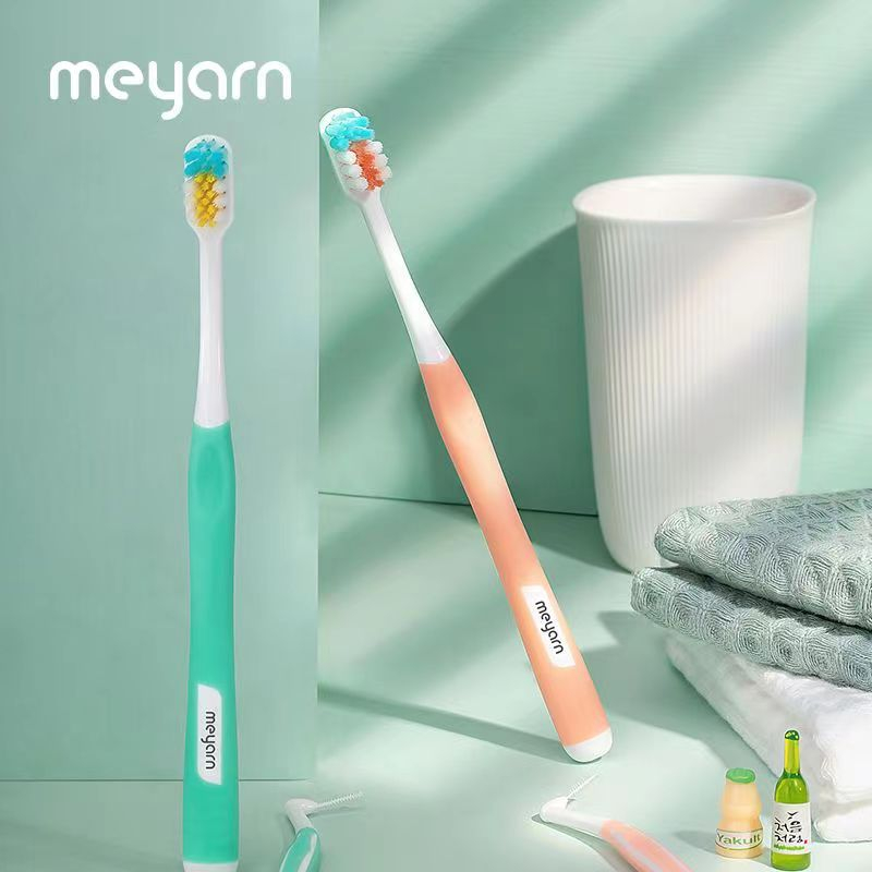 MEYARN 2 miếng / Gói Bàn chải kẽ răng PV Bàn chải đánh răng chỉnh nha có lông mềm cho niềng răng